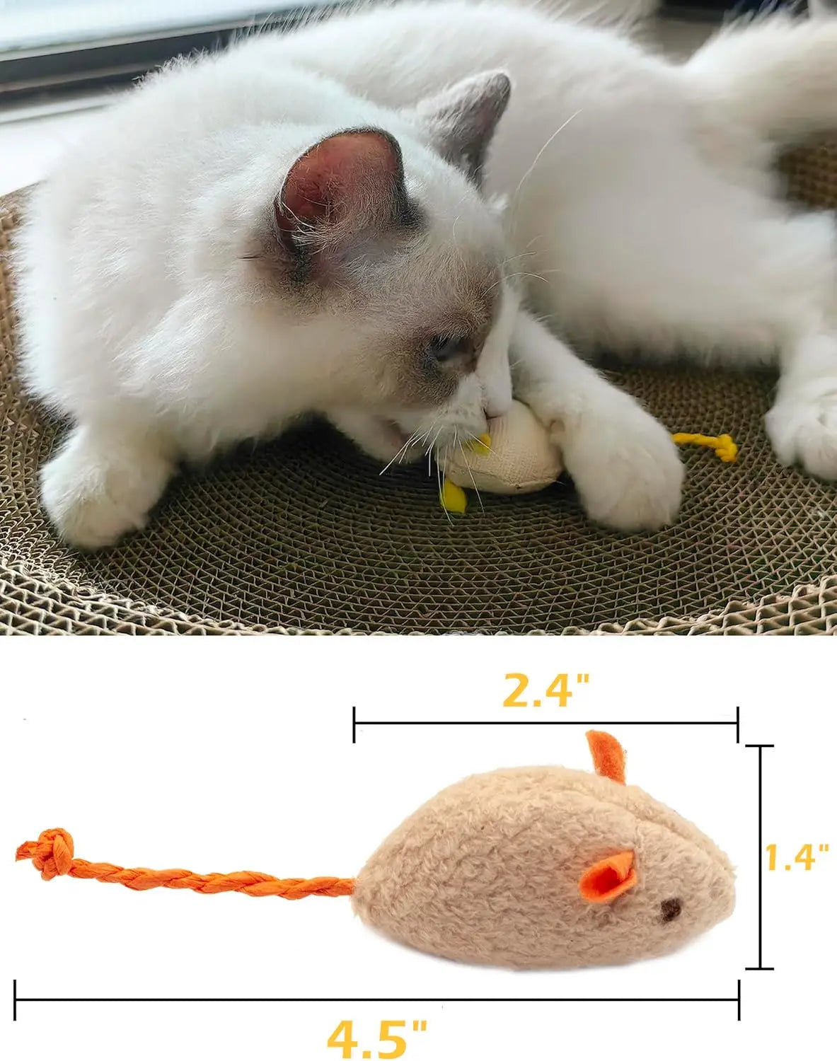 Catnip Mouse Toys – 3/200pcs Interactive Cat Toy for Indoor Play