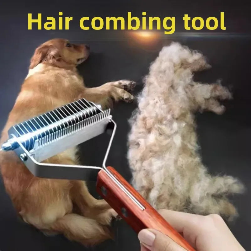 Pet Anti-Knotting Comb – Massage Hair Removal with Wooden Handle