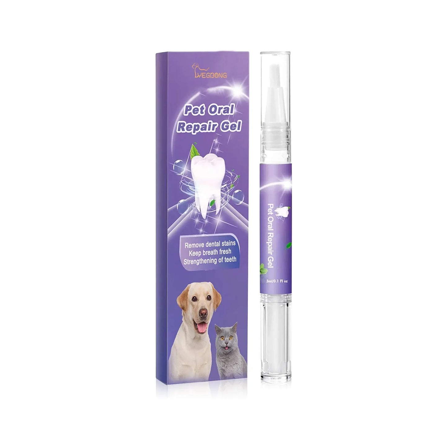 Pet Teeth Cleaning Pen – Natural Dental Gel for Dogs