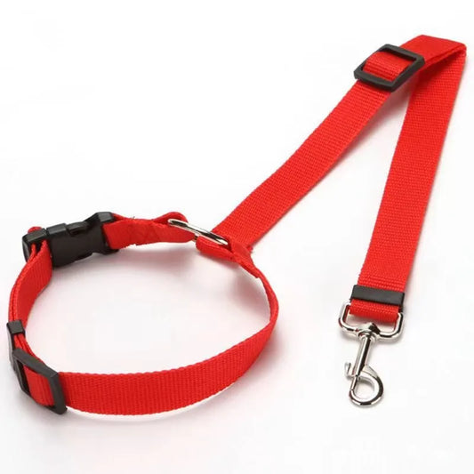 2-in-1 Pet Car Seat Belt & Leash – Adjustable Safety Harness