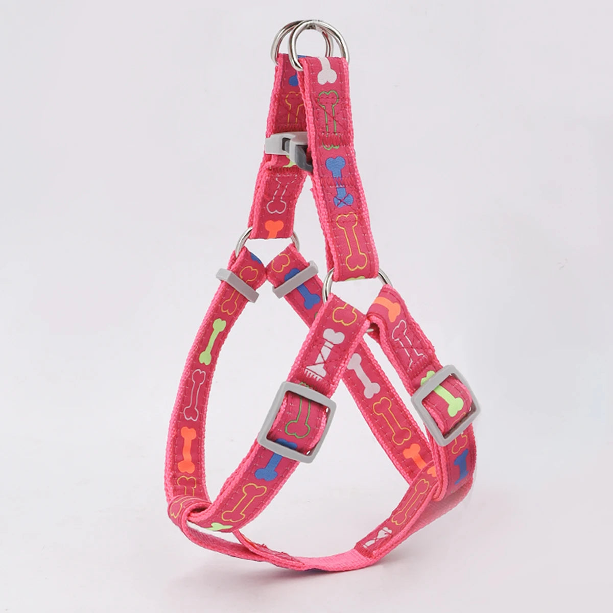 Colorful Bone Tripod Dog Harness – Indoor & Outdoor Use