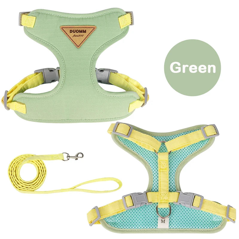 Puppy Harness & Leash Set – Breathable Vest for Small & Medium Pets