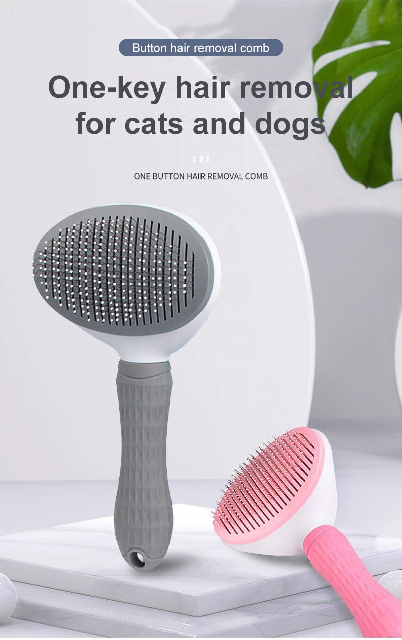Pet Hair Remover Brush – Grooming Comb for Dogs & Cats with Long Hair