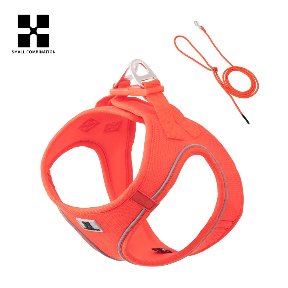 Adjustable Reflective Dog & Cat Harness Leash Set – Small & Medium Pets