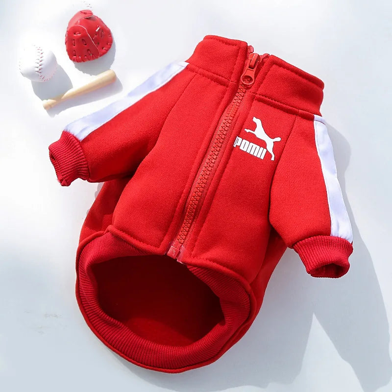 Baseball Dog Jacket – Winter Coat for Small & Medium Dogs