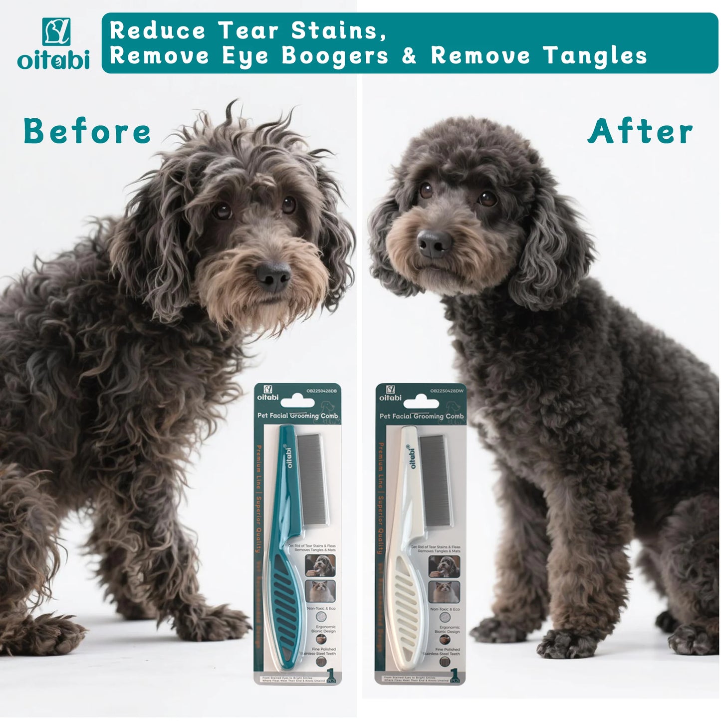 Oitabi Flea & Lice Comb – Pet Grooming & Dematting Tool