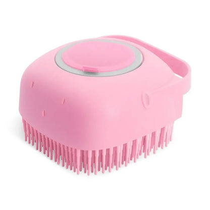 Pet Shampoo Brush – Silicone Rubber Grooming Comb for Cats & Dogs