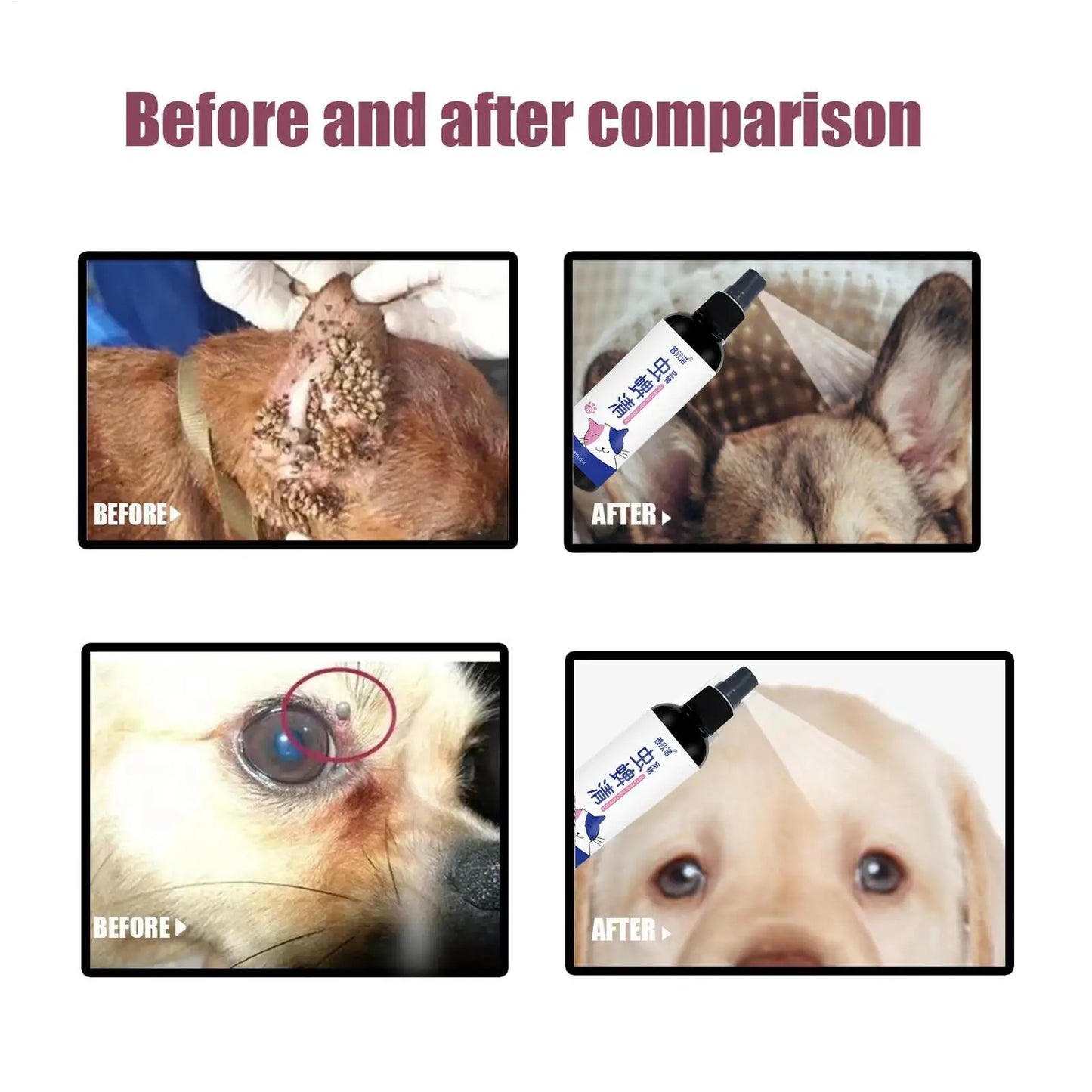 Pet Tick & Flea Repellent Spray – 100ml Safe for Dogs & Cats