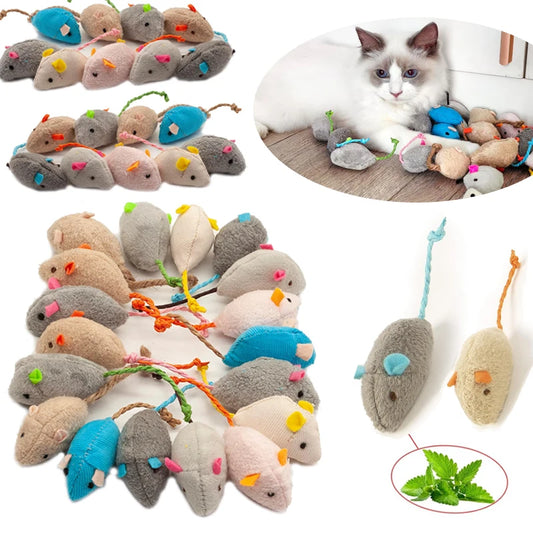 Catnip Mouse Toys – 3/200pcs Interactive Cat Toy for Indoor Play