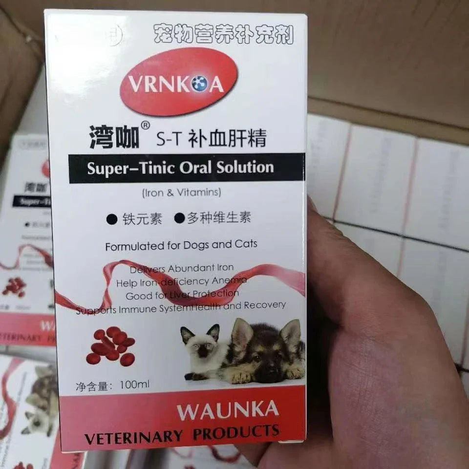 Pet Probiotic & Nutrient Solution – 100ml Liver & Calcium Supplement for Cats & Dogs