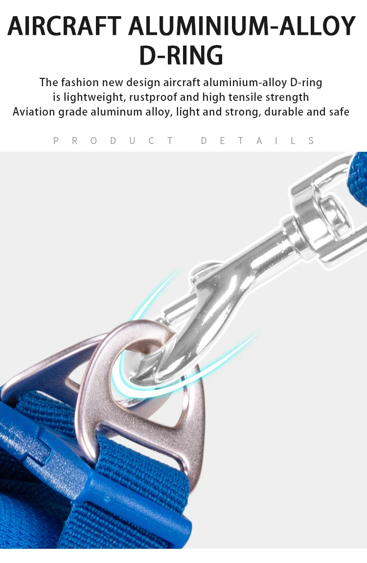 Adjustable Reflective Dog & Cat Harness Leash Set – Small & Medium Pets