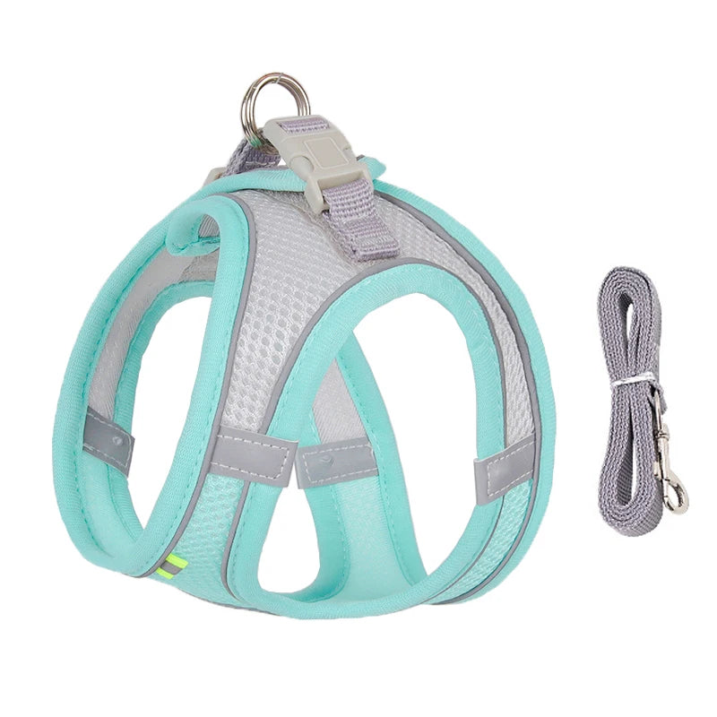 Adjustable Dog & Cat Harness Leash Set – Small Breed Vest