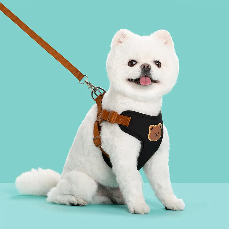Pet Dog & Cat Harness Leash Set – Breathable Vest for Small & Medium Pets