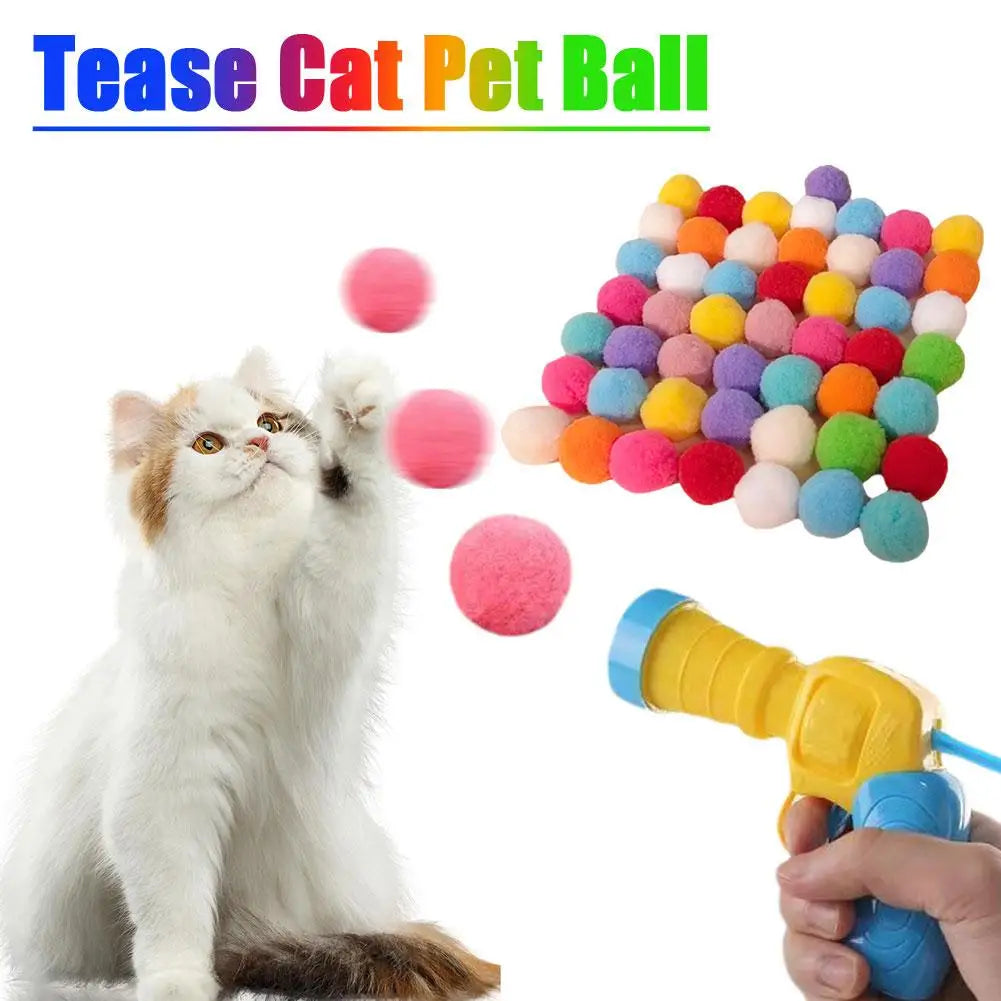 Interactive Cat Toy Launcher – Plush Ball Shooting Game