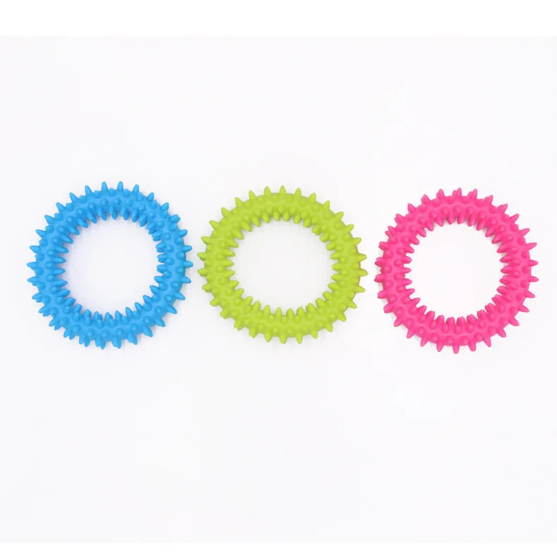 Rubber Dog Chew Toy – Bite-Resistant Teeth Cleaning Toy for Small Dogs