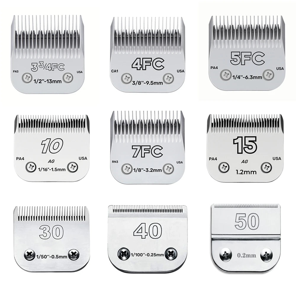 Professional Pet Clipper Blades – A5 Ceramic Fit for Andis & Oster