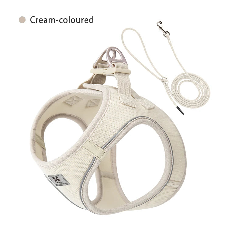 Adjustable Reflective Dog & Cat Harness Leash Set – Small & Medium Pets