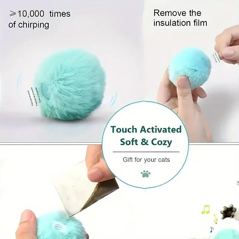 Interactive Plush Toy Balls – Electric Catnip Squeak Toys for Cats & Dogs