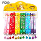 12-Pcs Anti-Lost Pet Collars – Mix Color Buckle Collars with Bell