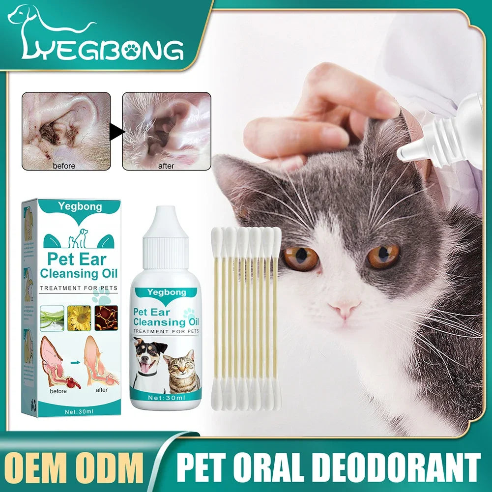 30ml Dog & Cat Ear Cleaner – Mite & Tick Removal Ear Oil