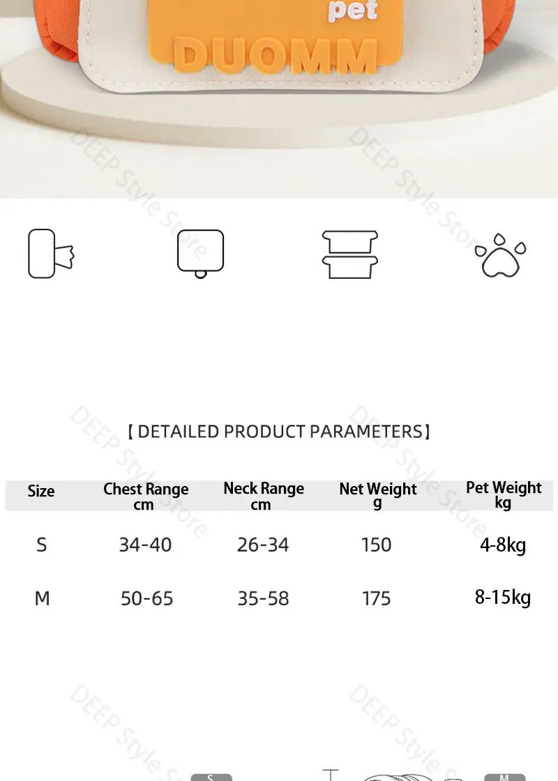 Dog Harness & Leash with Snack Backpack – Adjustable Pet Travel Set