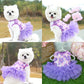 Floral Princess Dog Dress – Soft Outfit for Small & Medium Dogs