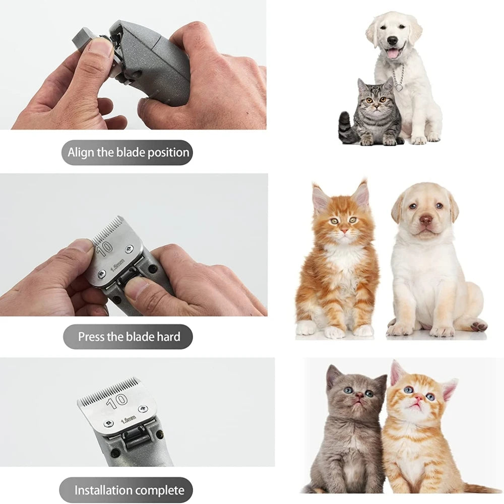 Professional Pet Clipper Blades – A5 Ceramic Fit for Andis & Oster