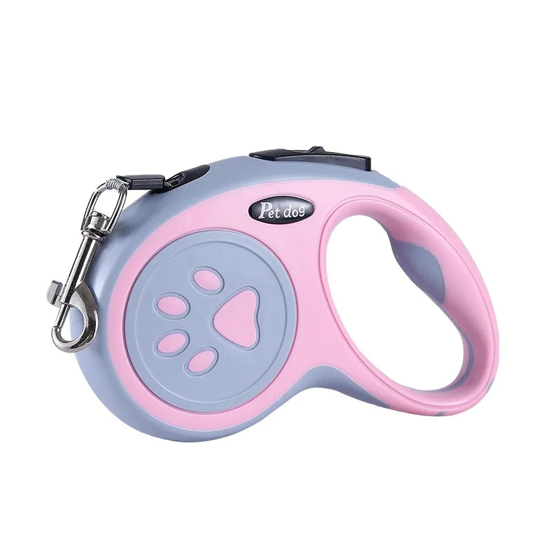 Retractable Nylon Dog Leash – 3m/5m Durable Puppy & Cat Lead