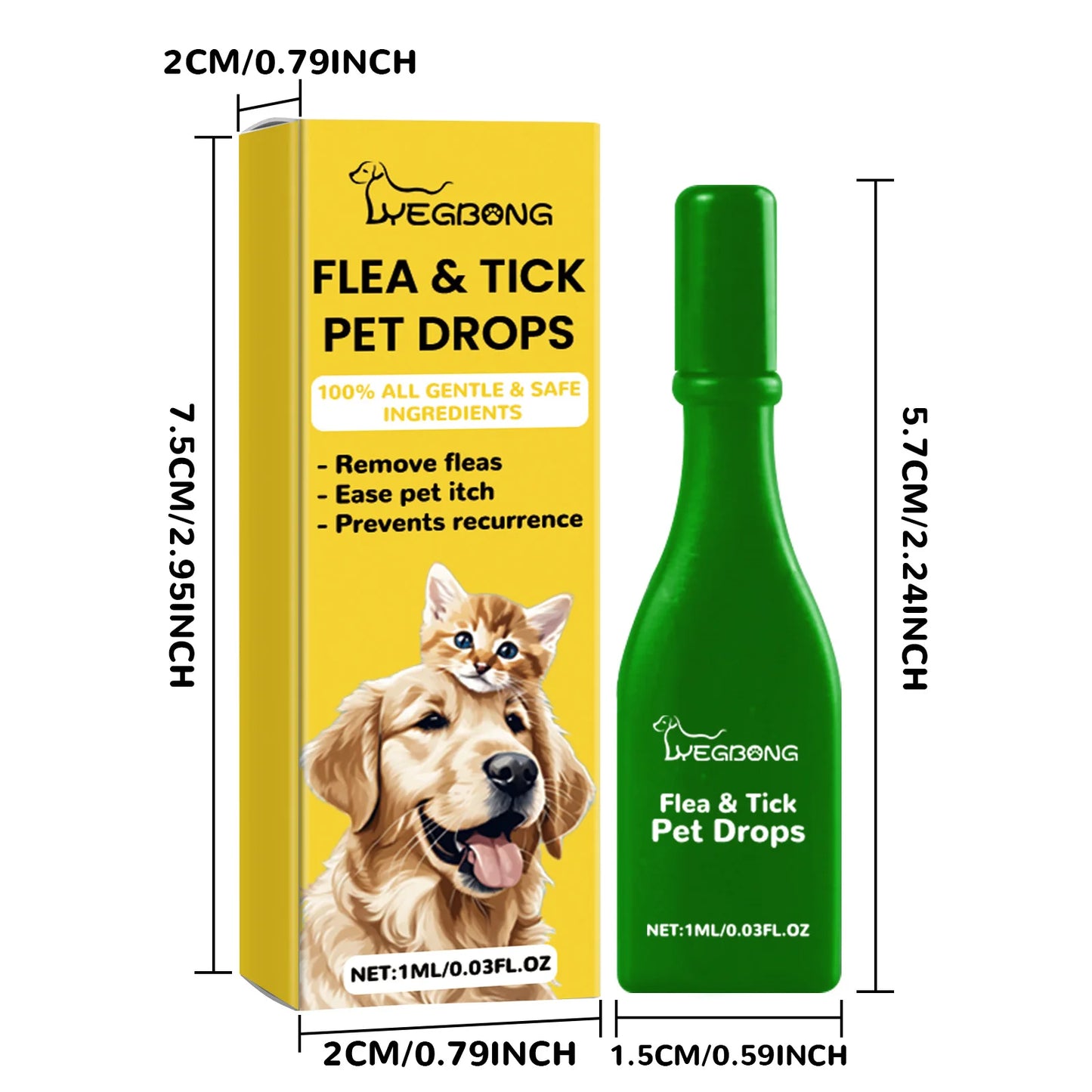 Cat Flea & Tick Treatment Drops – Anti-Flea Skin Relief