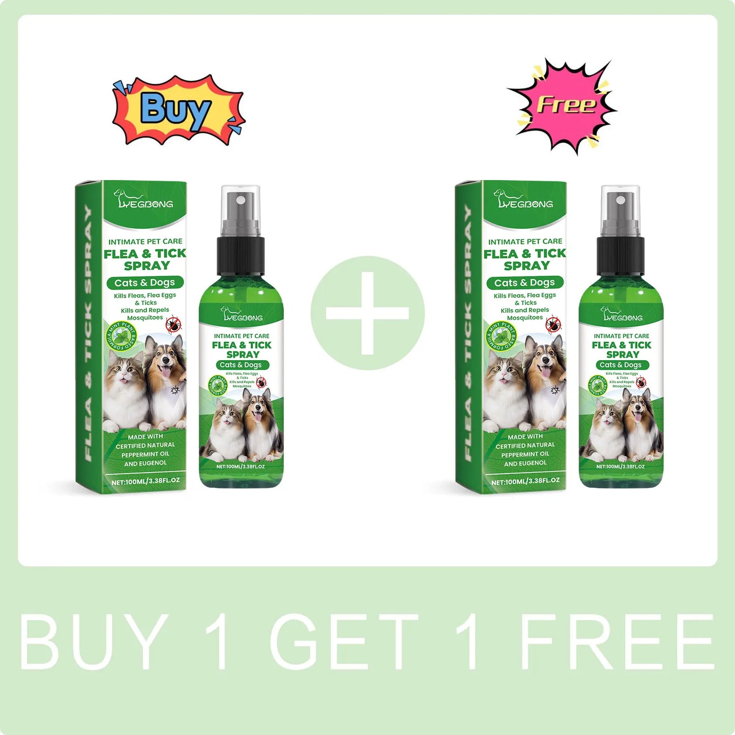 Mite & Flea Removal Spray – Anti-Lice & Tick Relief for Cats & Dogs