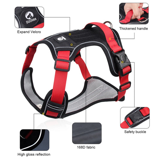 Reflective Tactical Dog Harness – Waterproof Vest for Medium & Large Dogs