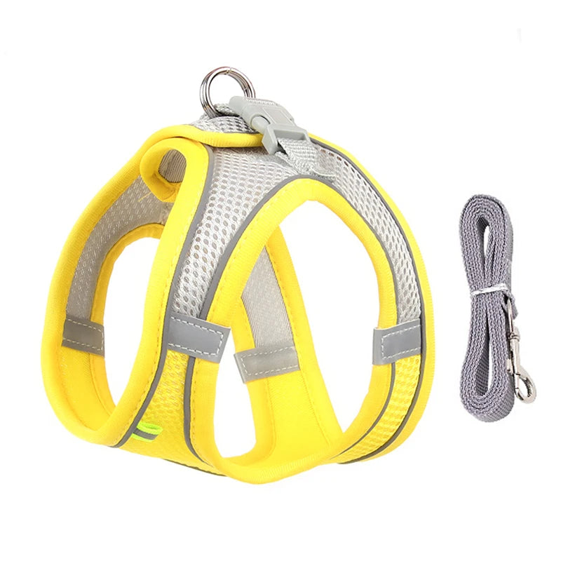 Adjustable Dog & Cat Harness Leash Set – Small Breed Vest