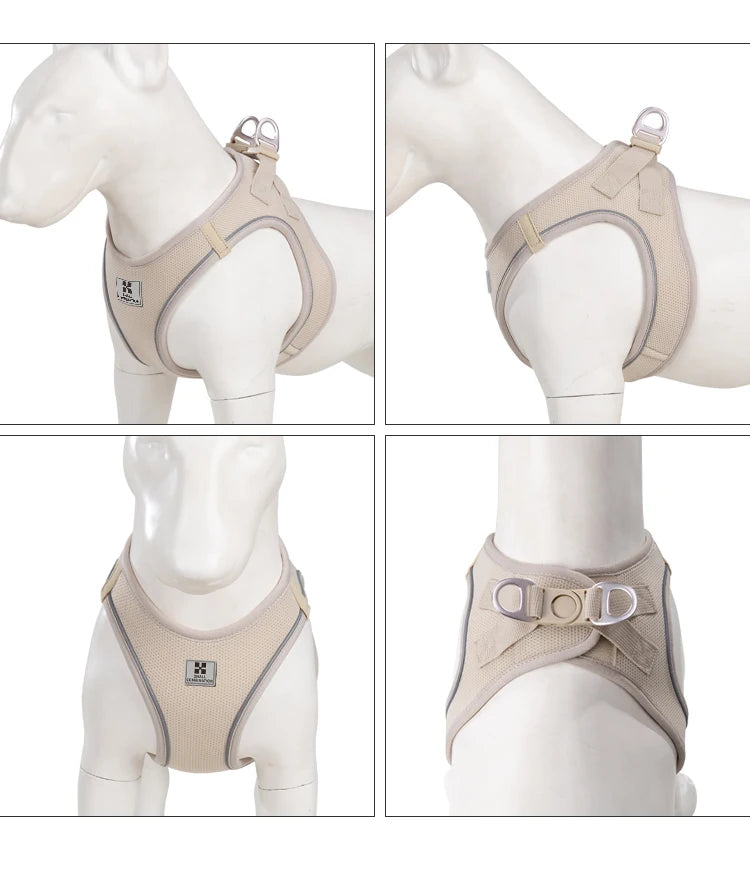 Adjustable Reflective Dog & Cat Harness Leash Set – Small & Medium Pets