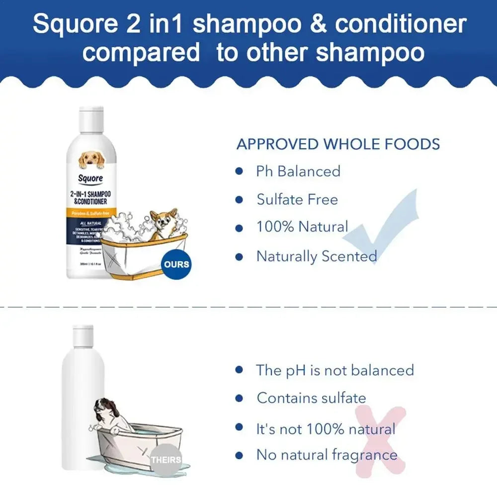 2-in-1 Puppy Shampoo & Conditioner – PH-Balanced Moisturizing Dog Shampoo