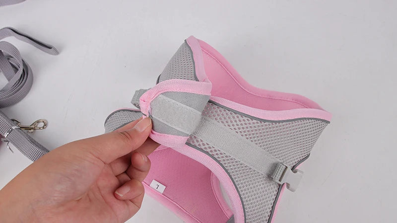 Adjustable Dog & Cat Harness Leash Set – Small Breed Vest