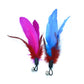 9-Pack Colorful Feather Replacement Heads – Interactive Cat Stick Toy