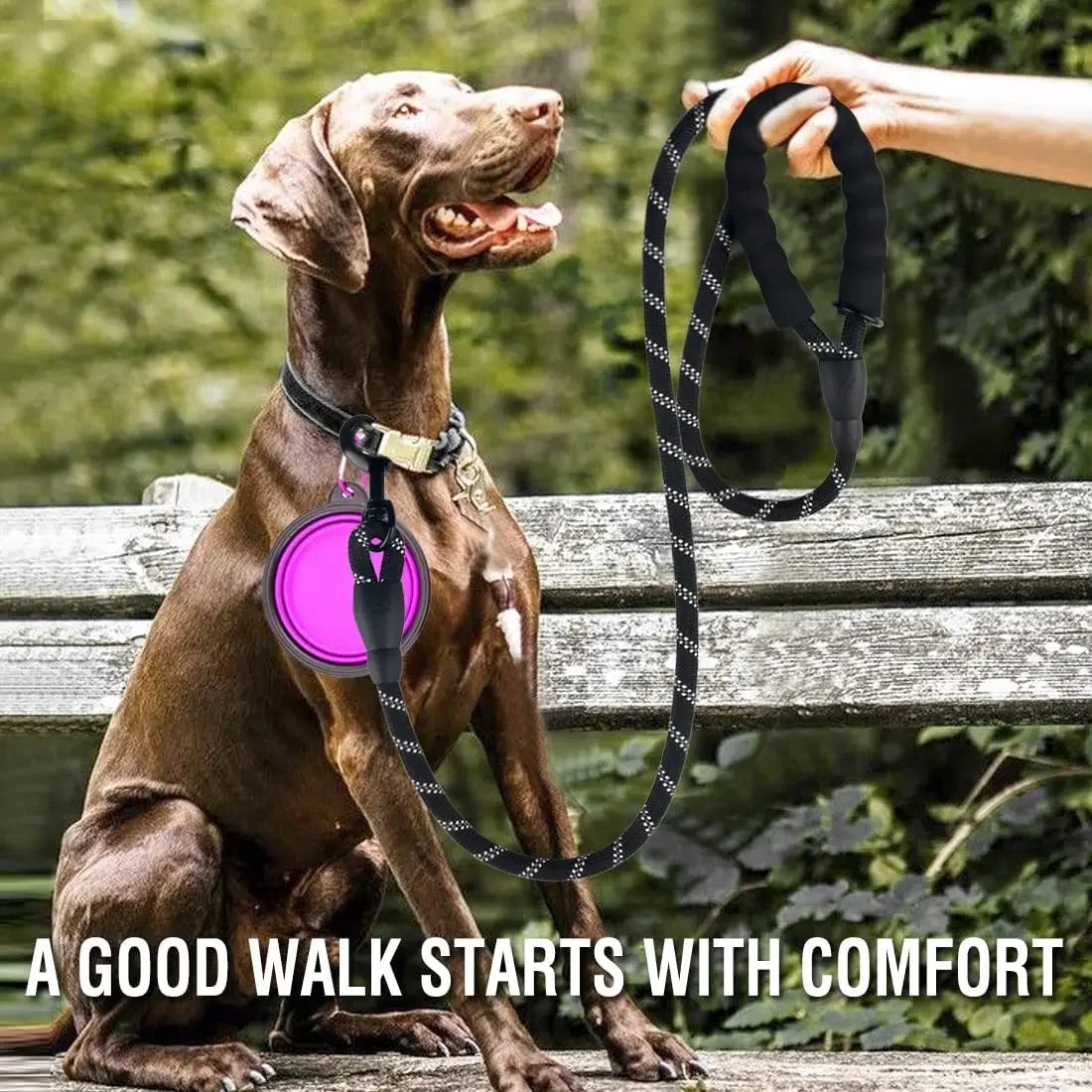 Strong Reflective Dog Leash – Durable Pet Lead for Small, Medium & Large Dogs